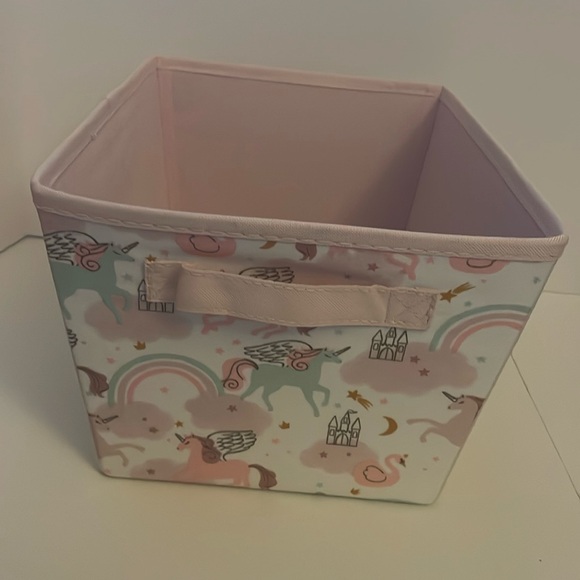 The Big One Kids Unicorn medium Storage Tote. 7.5” H, 10” W, 13” D. Set of 2 - Picture 3 of 17